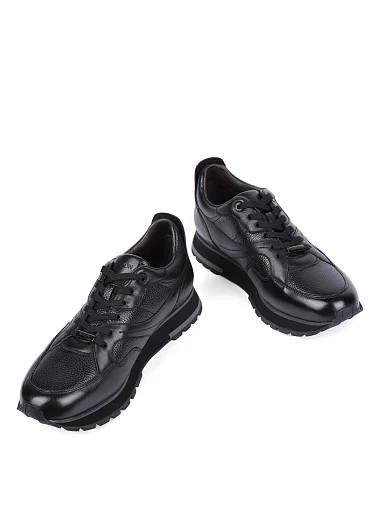 Чоловічі кросівки MIRATON шкіряні чорні (M149A-02-D01/G70) - фото 5 - Miraton