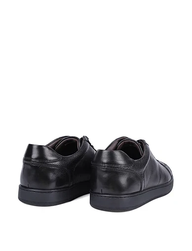 Мужские кеды MIRATON кожаные черные - фото 4 - Miraton