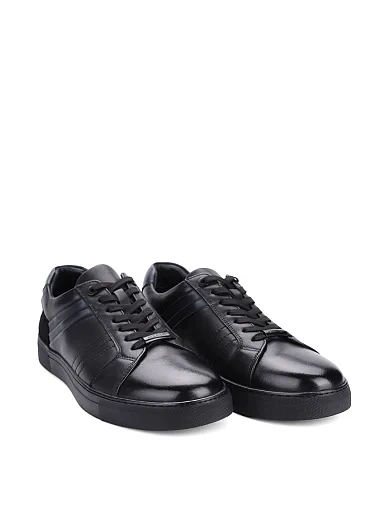 Чоловічі кеди MIRATON шкіряні чорні (M56A-21-D01/X12/D02) - фото 3 - Miraton