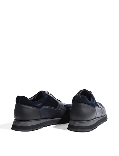 Чоловічі кросівки MIRATON шкіряні сині (M907A-65-S42/G12/X35) - фото 3 - Miraton