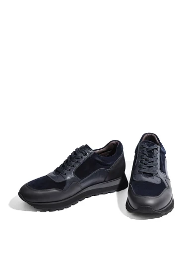 Чоловічі кросівки MIRATON шкіряні сині (M907A-65-S42/G12/X35) - фото 4 - Miraton