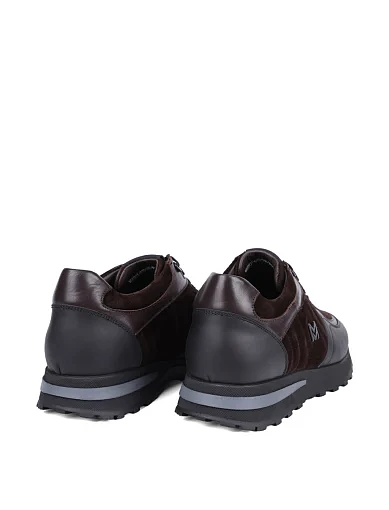 Мужские кроссовки MIRATON кожаные коричневые - фото 4 - Miraton