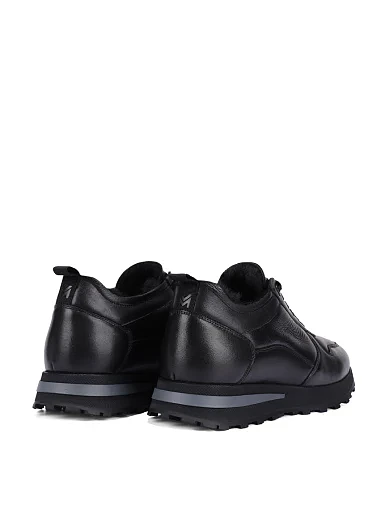 Чоловічі кросівки шкіряні чорні (MU097A-014-A08/U31M) - фото 4 - Miraton