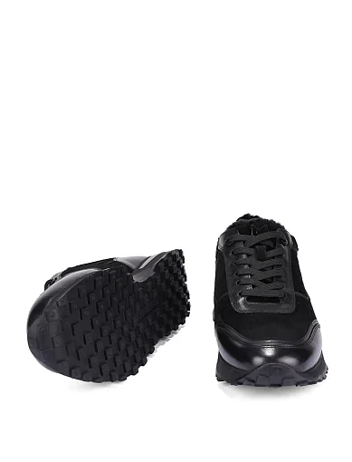 Чоловічі кросівки шкіряні чорні (MU097A-015-NP1/X12/K1M) - фото 2 - Miraton