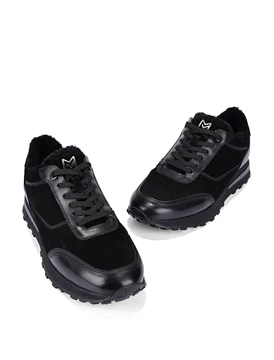 Чоловічі кросівки шкіряні чорні (MU097A-015-NP1/X12/K1M) - фото 5 - Miraton