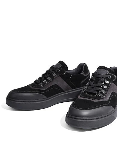 Чоловічі кеди MIRATON замшеві чорні (MU115A1-03-X12/S42/NR2MZ) - фото 2 - Miraton