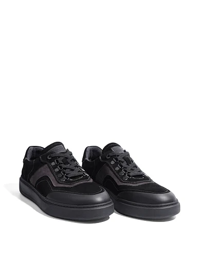 Чоловічі кеди MIRATON замшеві чорні (MU115A1-03-X12/S42/NR2MZ) - фото 3 - Miraton