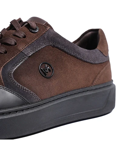 Чоловічі кеди MIRATON замшеві коричневі (MU115A1-04-X61/S42/NR2/NP95) - фото 5 - Miraton