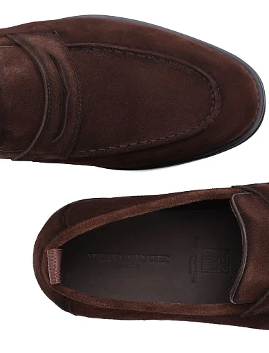 Чоловічі туфлі лофери Miguel Miratez замшеві коричневі (MU172A-65-Х61) - фото 5 - Miraton