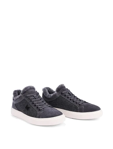 Чоловічі кеди MIRATON замшеві сірі (MU189A-07-NR2/U58/A134M) - фото 3 - Miraton