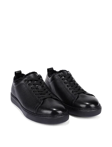 Чоловічі кеди шкіряні чорні (MU189A-29-G11M) - фото 3 - Miraton