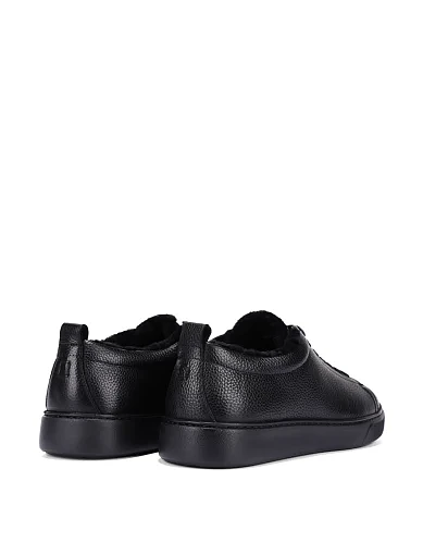 Чоловічі кеди шкіряні чорні (MU189A-29-G11M) - фото 4 - Miraton