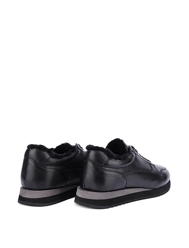 Чоловічі кросівки MIRATON шкіряні чорні (MU192A-22-G11/D01M) - фото 4 - Miraton