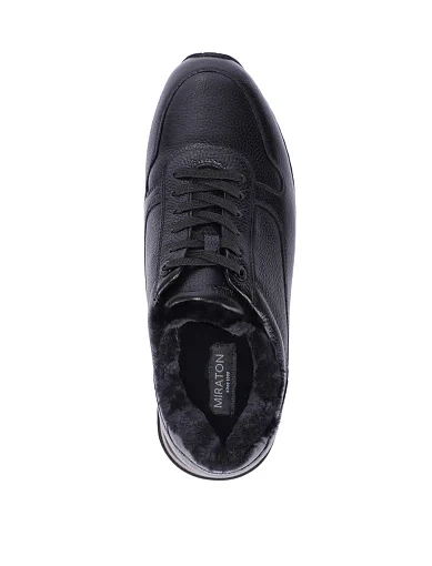 Чоловічі кросівки MIRATON шкіряні чорні (MU192A-22-G11/D01M) - фото 5 - Miraton