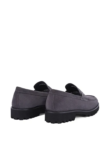 Чоловічі туфлі лофери замшеві сірі (316A-60MU-NR2M) - фото 4 - Miraton