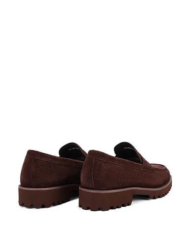 Чоловічі туфлі лофери замшеві коричневі (316A-MU60-MU38M) - фото 4 - Miraton