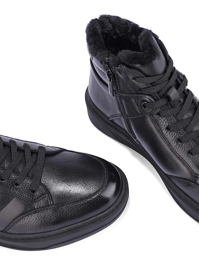 Чоловічі черевики MIRATON шкіряні чорні (MU330X-03-D08/G70M) - фото 2 - Miraton