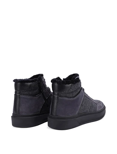 Чоловічі черевики замшеві сірі (MU330X-03-U58M) - фото 4 - Miraton