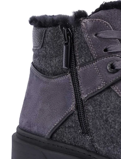 Чоловічі черевики замшеві сірі (MU330X-03-U58M) - фото 5 - Miraton