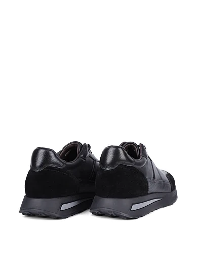 Мужские кроссовки MIRATON кожаные черные - фото 4 - Miraton