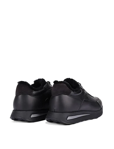 Чоловічі кросівки шкіряні чорні (MU342A-05-S42/G11/NR2M) - фото 4 - Miraton