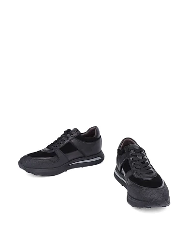 Чоловічі кросівки MIRATON шкіряні чорні (MU342A-08-X12/S42) - фото 6 - Miraton