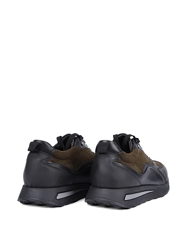 Чоловічі кросівки MIRATON шкіряні чорні (MU342A-09-D01) - фото 4 - Miraton