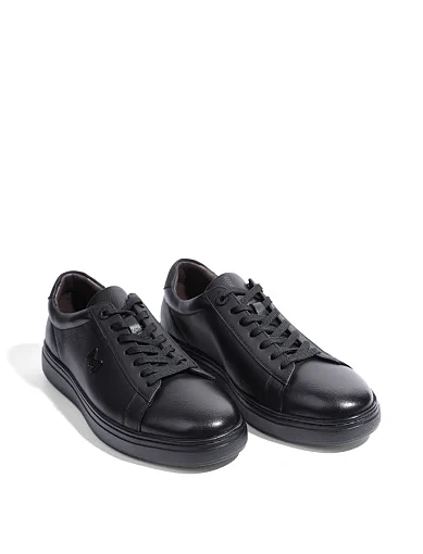 Чоловічі кеди MIRATON шкіряні чорні (P0662A3-04-P1/K1) - фото 2 - Miraton