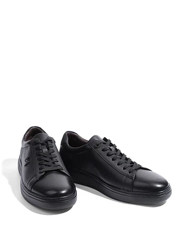 Чоловічі кеди MIRATON шкіряні чорні (P0662A3-04-P1/K1) - фото 4 - Miraton