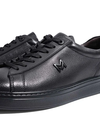 Чоловічі кеди MIRATON шкіряні чорні (P0662A3-04-P1/K1) - фото 5 - Miraton