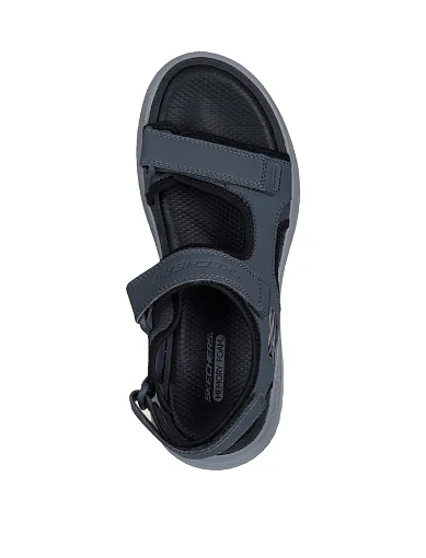 Мужские сандалии Skechers из искусственной кожи серые - фото 4 - Miraton