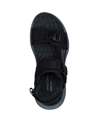 Мужские сандалии Skechers Vapor Foam тканевые черные - фото 4 - Miraton