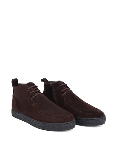 Чоловічі черевики замшеві коричневі (2355DH-902-662M) - фото 3 - Miraton