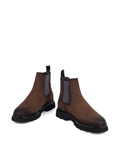 Мужские ботинки Miguel Miratez из нубука бежевые - фото 2 - Miraton