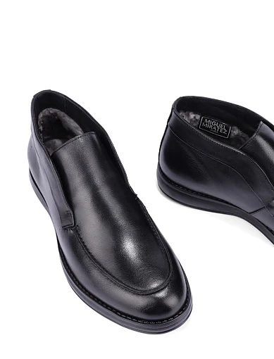 Чоловічі черевики шкіряні чорні (2428DH-97-751M) - фото 2 - Miraton