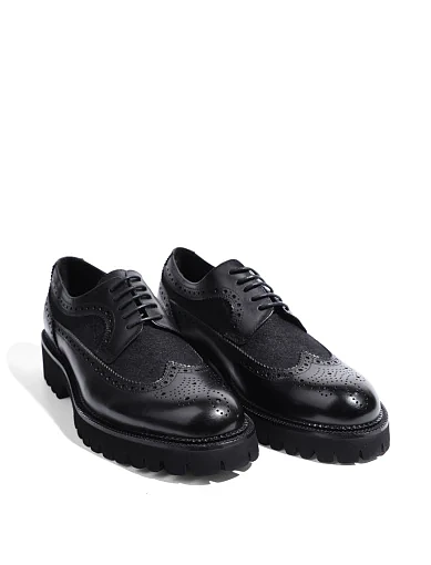 Чоловічі туфлі Miguel Miratez шкіряні чорні (2457D-71-20) - фото 3 - Miraton