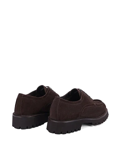 Чоловічі туфлі замшеві коричневі (2457D-96-334M) - фото 4 - Miraton