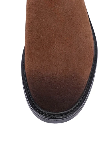 Мужские ботинки челси замшевые коричневые - фото 5 - Miraton