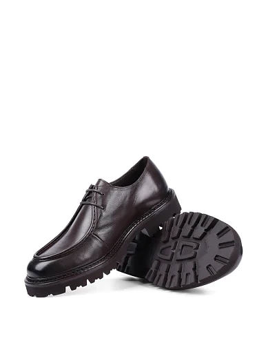 Мужские туфли Miguel Miratez кожаные коричневые - фото 2 - Miraton