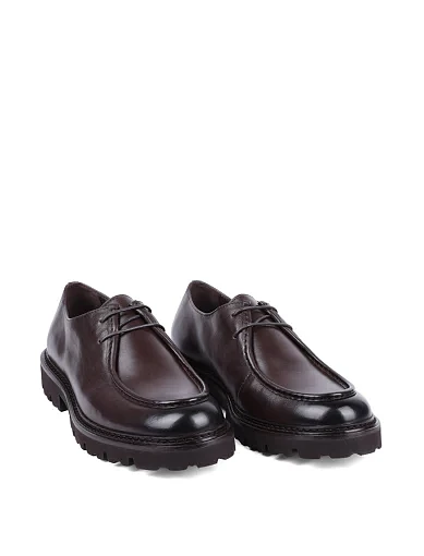 Мужские туфли Miguel Miratez кожаные коричневые - фото 3 - Miraton