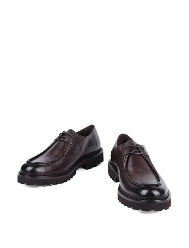 Мужские туфли Miguel Miratez кожаные коричневые - фото 5 - Miraton