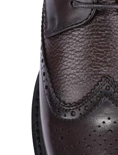 Чоловічі туфлі шкіряні коричневі (516D-71-34M) - фото 2 - Miraton