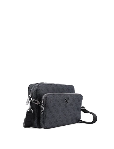 Мужская сумка кросс-боди Guess из экокожи черная - фото 3 - Miraton