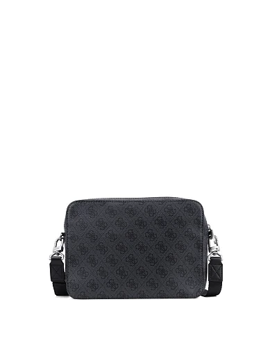 Мужская сумка кросс-боди Guess из экокожи черная - фото 4 - Miraton