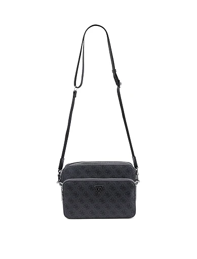 Мужская сумка кросс-боди Guess из экокожи черная - фото 9 - Miraton