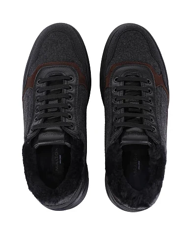 Чоловічі кеди шкіряні сірі (533D-901-542M) - фото 2 - Miraton