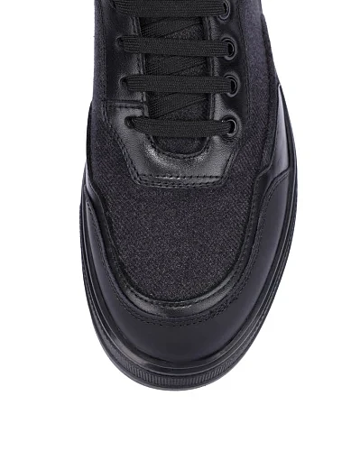 Мужские ботинки кожаные черные - фото 5 - Miraton