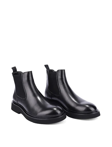 Чоловічі черевики челсі шкіряні чорні (536DH-90-20R) - фото 3 - Miraton