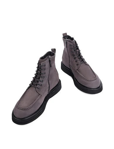 Чоловічі черевики Miguel Miratez з нубуку сірі (551DH-79-269M) - фото 2 - Miraton