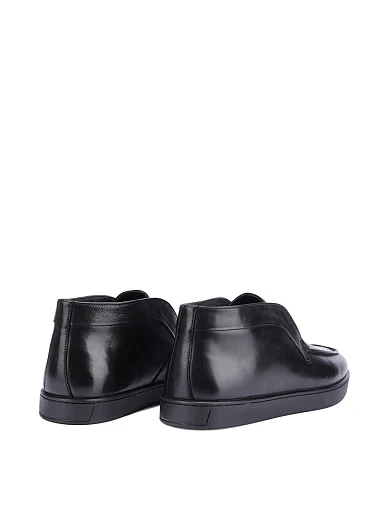 Мужские ботинки кожаные черные - фото 4 - Miraton